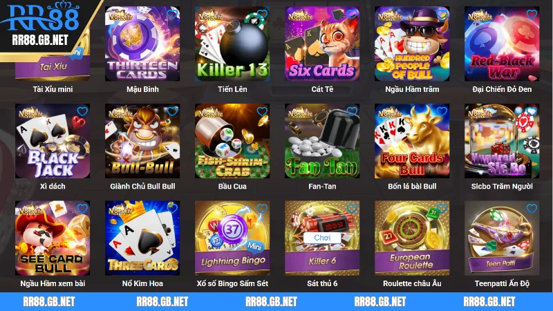 Tiến lên miền Nam là tựa game cá cược hấp dẫn nhất tại RR88